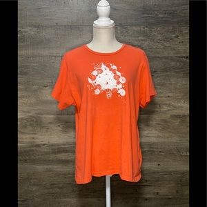 Orange 1x Columbia Short Sleeve Tee
